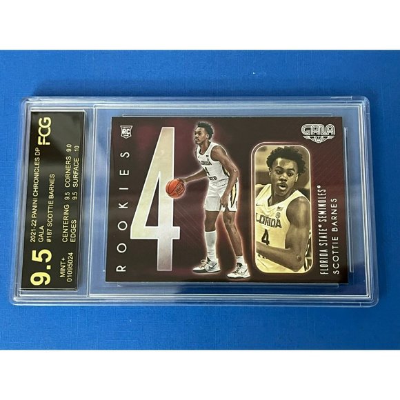 Scottie Barnes RC 2021 Chronicles Draft Picks Gala Rookies Holo #187 Graded 9.5 - Picture 1 of 8